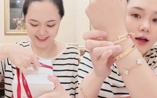 Nguyễn Quỳnh Anh được Duy Mạnh tặng vòng tay trăm triệu, sau 1 tháng sang Mỹ chăm chồng phẫu thuật