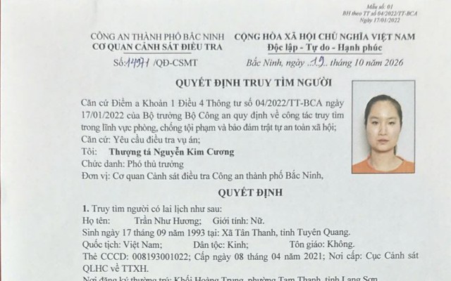 Truy tìm Trần Như Hương SN 1993