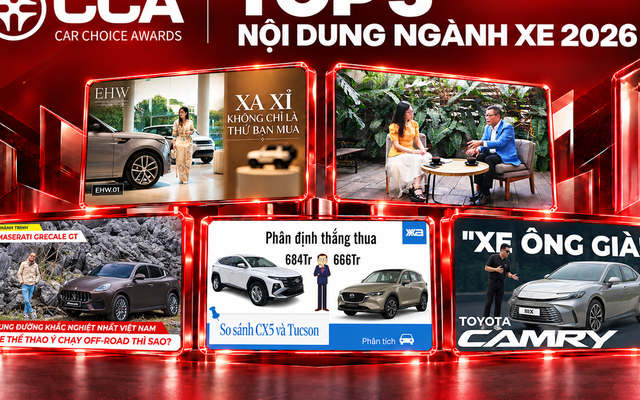 5 nội dung ngành xe được bình chọn nhiều nhất CCA 2026: Từ trải nghiệm xe điện đến những hành trình khác biệt