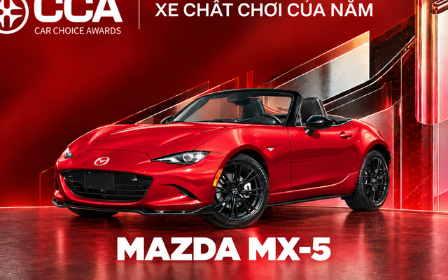 Mazda MX-5 thắng áp đảo hạng mục 'Xe chất chơi của năm' tại Car Choice Awards 2026
