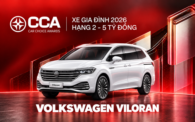 Volkswagen Viloran thắng giải ‘Xe gia đình 2026 - Hạng 2 - 5 tỷ đồng’ tại CCA 2026 với điểm bình chọn cao nhất