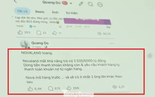 Công an làm việc người đăng tin doanh nghiệp địa ốc phá sản để 'câu like', 'câu view'