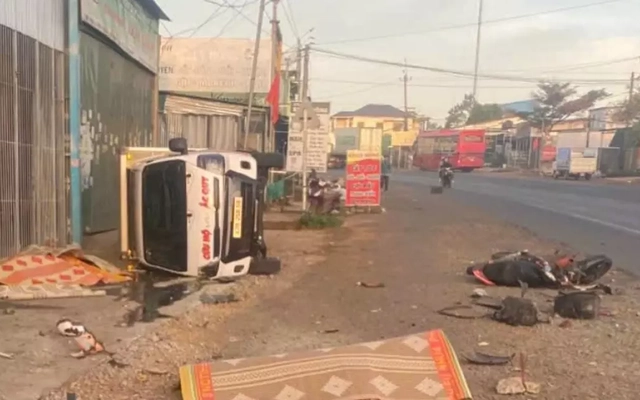 Xe container tông liên hoàn ở Lâm Đồng, 3 người thương vong