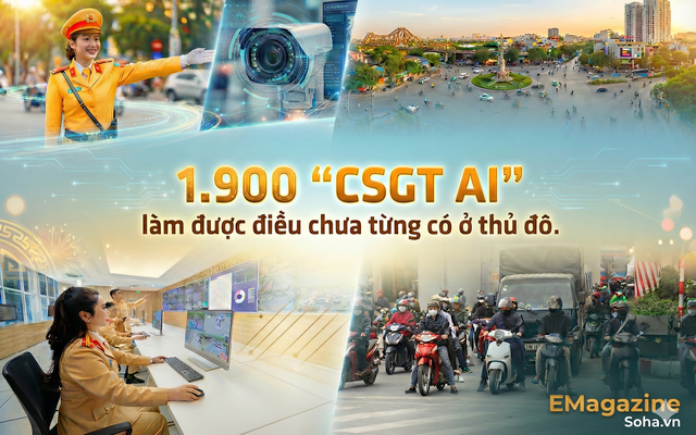 Điều kỳ diệu từ 1.900 CSGT AI không ngủ ở Thủ đô và hình ảnh đẹp trước vạch đèn đỏ