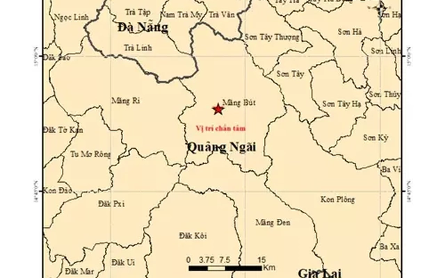 Quảng Ngãi xảy ra động đất liên tiếp vào mùng 5 Tết
