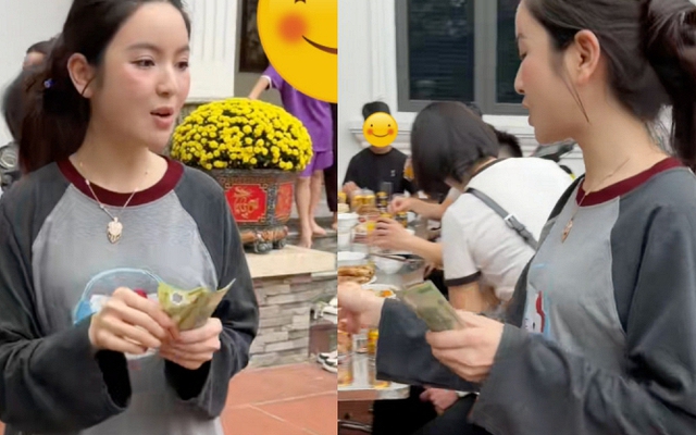 Chu Thanh Huyền cầm cả sấp 100k lì xì vẫn bị chê "keo kiệt" vì: Giàu như vậy phải cho 500k?