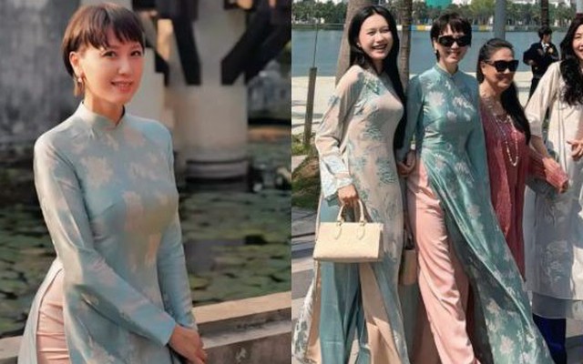 Mẹ vợ hot nhất làng bóng đá du xuân cùng nhà Văn Hậu, visual trẻ đẹp đỉnh chóp, Doãn Hải My cũng phải dè chừng