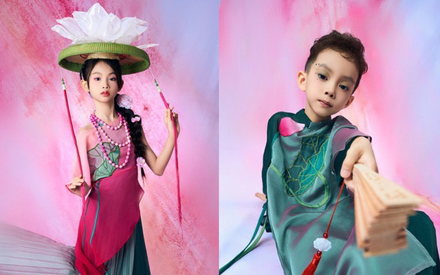 Bộ đôi mẫu nhí Ngọc Anh và Gia Hưng "bắt trend" văn hóa truyền thống ấn tượng