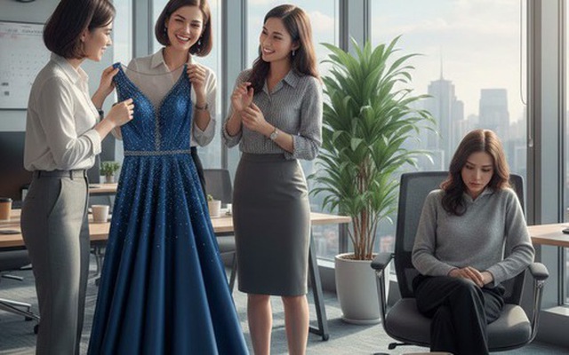 Đồng nghiệp xúng xính đi tiệc Tất niên, toàn váy chục triệu, thấy tôi úi xùi chị ta phán câu trí mạng