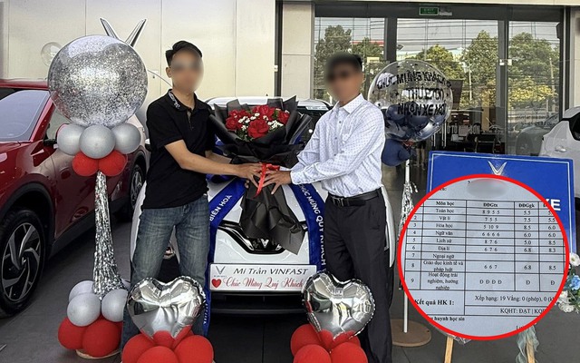 Xôn xao bài đăng con chỉ đạt học lực khá, bố vẫn thưởng nóng ô tô: Chính chủ lên tiếng