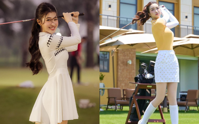 Viral ảnh Á hậu Phương Nhi xinh đẹp và khí chất chuẩn "dâu hào môn" khi chơi golf - môn gắn với Đỗ Mỹ Linh