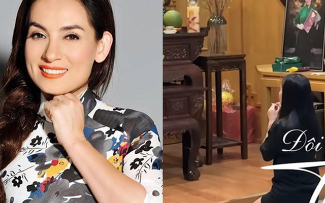 Con nuôi Phi Nhung tới tận nhà quỳ trước di ảnh mẹ