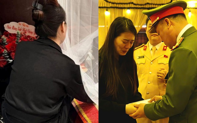 Tai nạn xe ben làm trung tá CSGT hy sinh đúng ngày sinh nhật: Nghẹn ngào bó hoa “Chúc mừng sinh nhật chồng yêu” giữa lễ tang