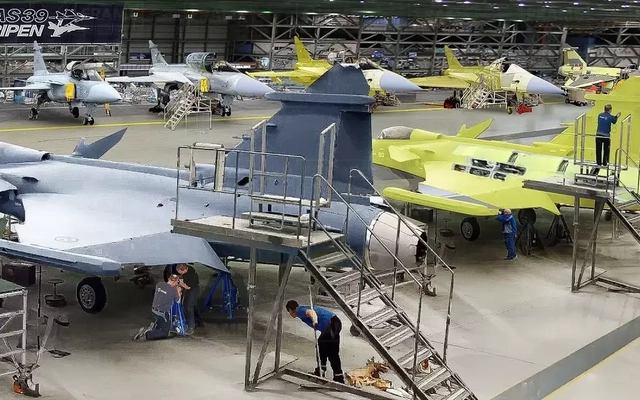 Tốc độ sản xuất tiêm kích Gripen gia tăng chóng mặt