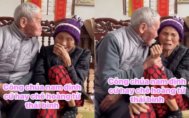 Clip cụ bà 90 tuổi ngúng nguẩy khi chồng đòi thơm khiến dân mạng 'tan chảy'
