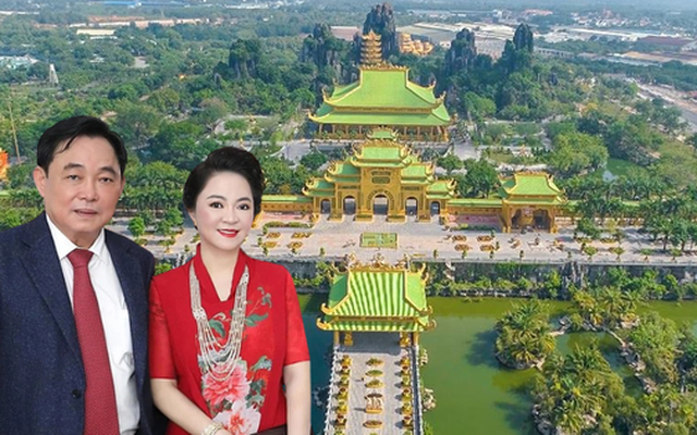 Khu du lịch Đại Nam của vợ chồng bà Nguyễn Phương Hằng có khu đền thờ rộng 5.000m2 được dát vàng 24K, từng lập kỷ lục lớn nhất Việt Nam
