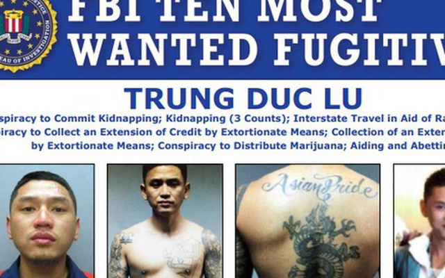 Chân dung nghi phạm gốc Việt trong tốp 10 tội phạm bị truy nã gắt gao nhất tại Mỹ