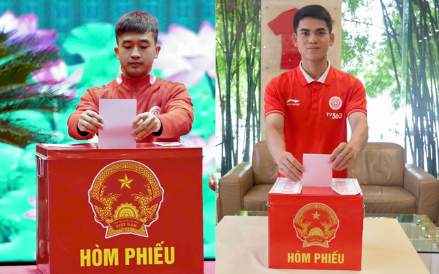 Công Phương lần đầu tiên đi bầu cử