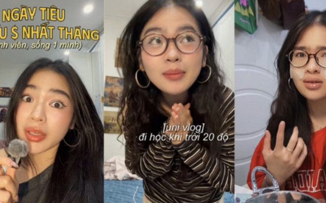 "Nàng thơ" sống một mình trong phòng trọ 3,8 triệu ở Hà Nội, nổi tiếng với loạt vlogs "dậy từ 1h sáng để học bài"