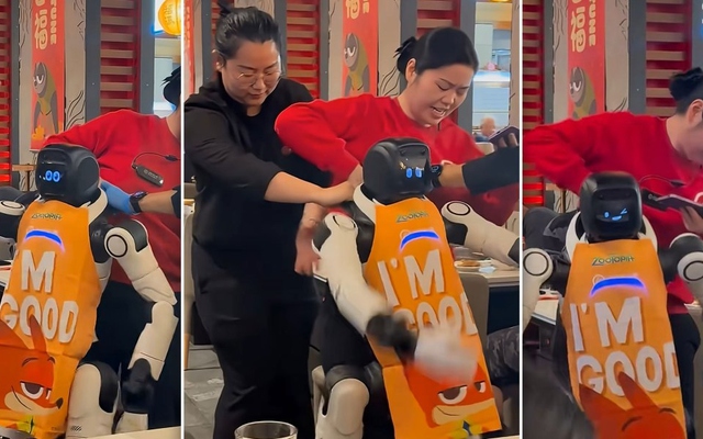 Robot tại nhà hàng lẩu Haidilao bất ngờ đập phá bát đĩa, phải chăng là stress quá?