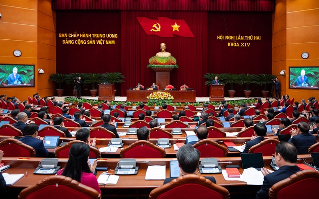 Toàn cảnh phiên khai mạc Hội nghị lần thứ 2 Ban Chấp hành Trung ương khóa XIV