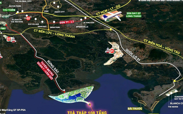 Siêu tòa tháp lấn biển 108 tầng cao nhất Việt Nam, Top 10 thế giới: Được ví “ngọn hải đăng đô thị”, thiết kế mặt tiền kính phản quang đổi sắc theo ánh sáng tự nhiên