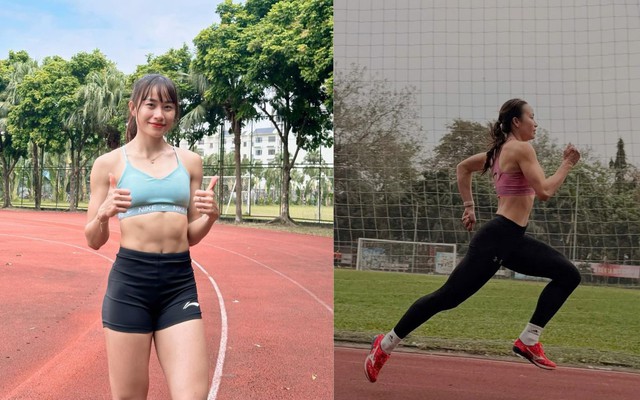 "Nghẹt thở" với tốc độ chạy như bay của mỹ nữ điền kinh Mỹ Tiên, cơ bụng 6 múi như tạc tượng "hút" 2,8 triệu view