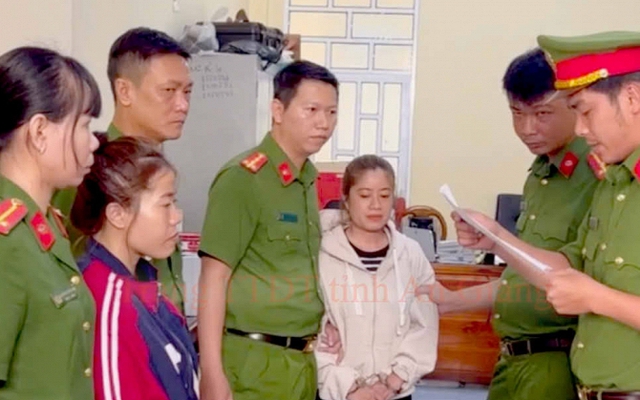 Thi hành Lệnh bắt tạm giam Trương Thị Rồi và Nguyễn Thị Nhung