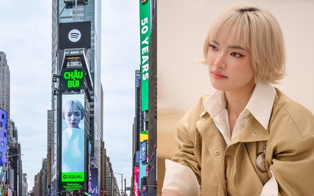 Một nữ nghệ sĩ Việt xuất hiện tại quảng trường Thời Đại ở New York