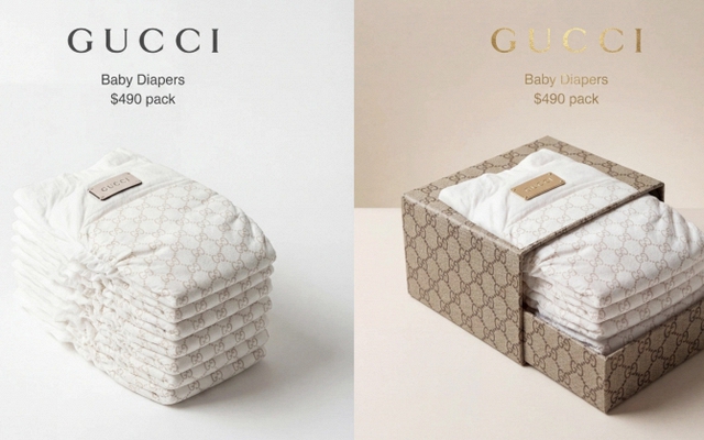 Xôn xao tin Gucci bán tã giấy em bé giá 13 triệu một xấp