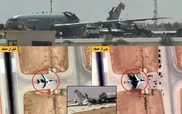 Tên lửa Iran bắn gãy đôi máy bay cảnh báo sớm E-3 Sentry của Mỹ