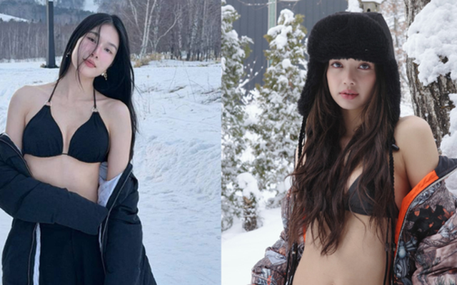 Giảng viên Vbiz bỏ hình tượng "gái ngoan", theo Lisa khoe nội y giữa trời tuyết