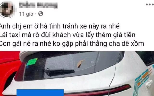 Nữ hành khách đăng bài 'tố' tài xế có hành vi sàm sỡ gây xôn xao dư luận