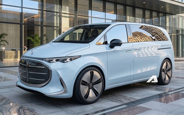 Mercedes-Benz VLE nhá hàng thêm chi tiết mới, ra mắt ngay tháng này: Đèn kiểu GLC, động cơ điện, cạnh tranh Alphard