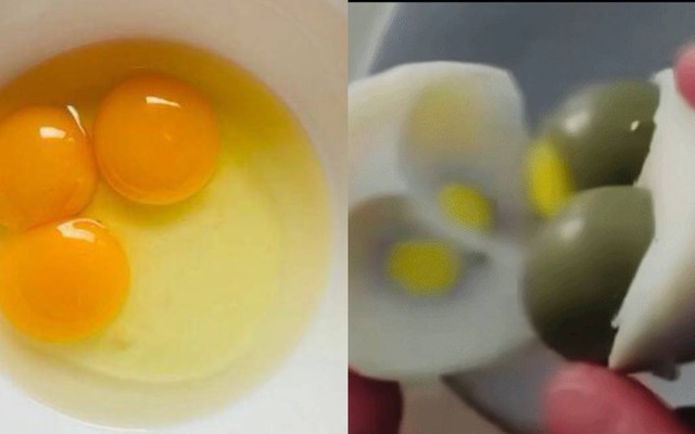 Người đàn ông đập trúng quả trứng 3 lòng đỏ hiếm nhất thế giới, xác suất khó hơn cả trúng Vietlott