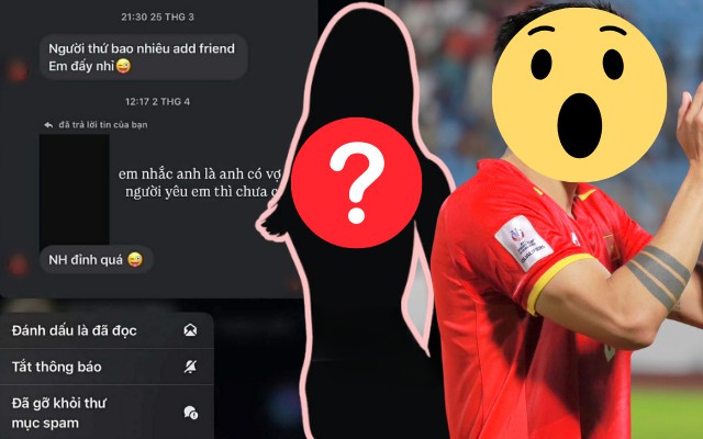 “N.H. là ai?” được tìm kiếm phổ biến sau tin nhắn tán tỉnh của cầu thủ đã có gia đình
