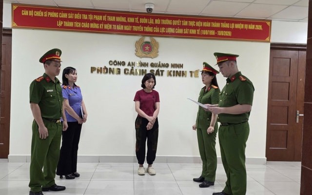 Thi hành lệnh bắt tạm giam chủ hộ kinh doanh Phạm Thị Quỳnh SN 1973