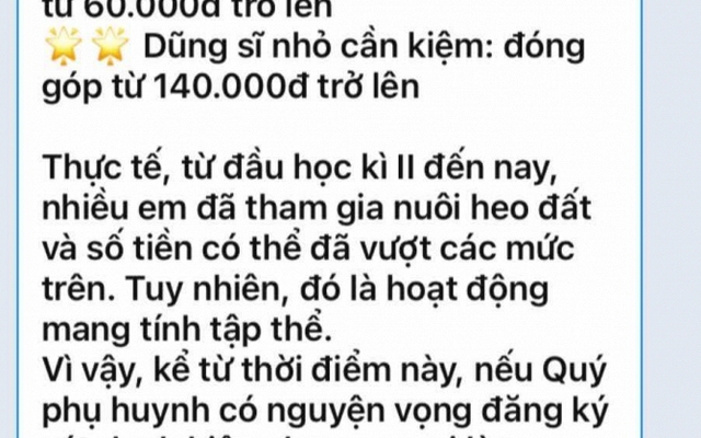 Đoạn tin nhắn đang khiến nhiều phụ huynh bức xúc: Ngay cả những điều nhỏ bé nhất cũng bị thương mại hóa thế này!