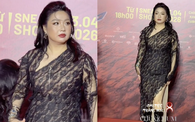 Chiếc váy ren bó sát khiến diễn viên Lê Khánh đối diện bão bình luận tiêu cực