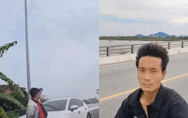 Khách Trung Quốc đạp xe nhầm vào cao tốc Bắc Nam, hoảng loạn cầu cứu người đi đường