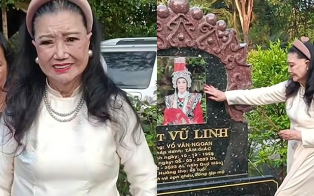 Nữ NSND quyền lực miền Nam 89 tuổi tới thăm mộ Vũ Linh, gây chú ý khi nói "mới 18 tuổi thôi"