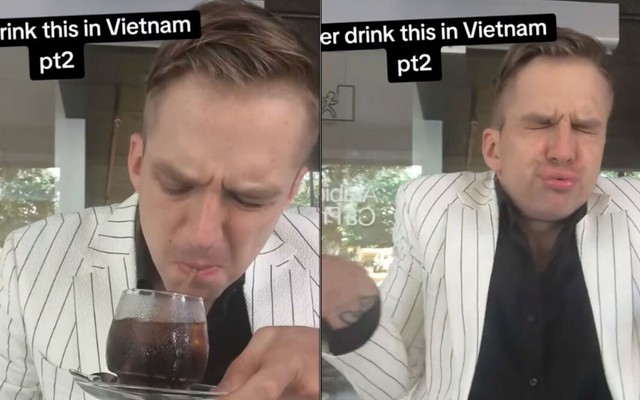 Clip anh Tây rùng mình khi uống cà phê đen Việt Nam khiến dân mạng cười bò