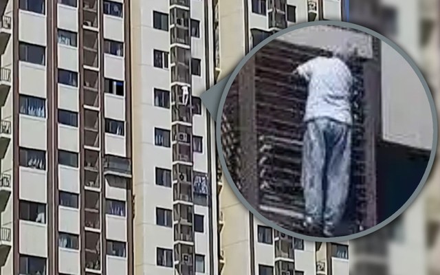 Mắc kẹt trong phòng, cụ bà 89 tuổi “đu tường” từ tầng 27 gây bão mạng