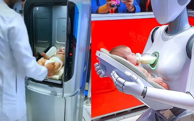Clip robot AI cho em bé bú sữa hút 16 triệu view khiến nhiều người tranh cãi, sự thật thế nào?