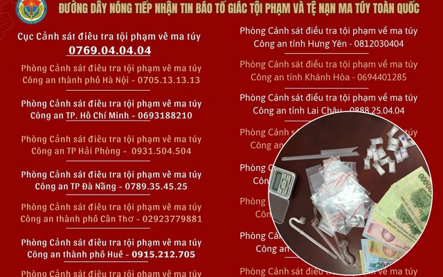 Phát hiện có người chơi ma túy, gọi ngay đến những số này!