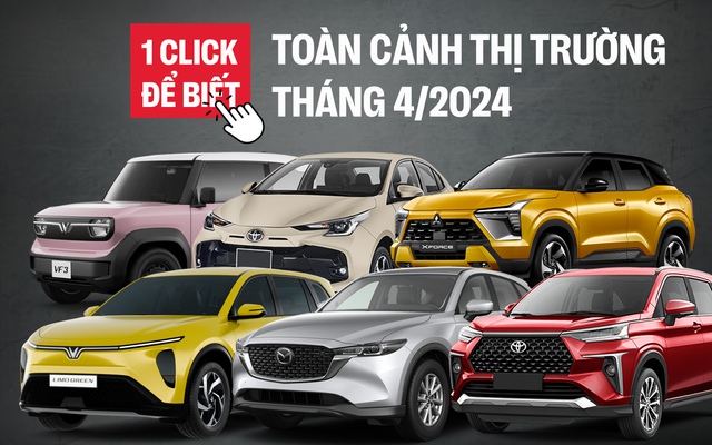 Doanh số ô tô tháng 4/2026: Toyota Veloz Cross bất ngờ dẫn đầu nhóm xe xăng dầu, VinFast áp đảo chiếm trọn 5 vị trí top đầu