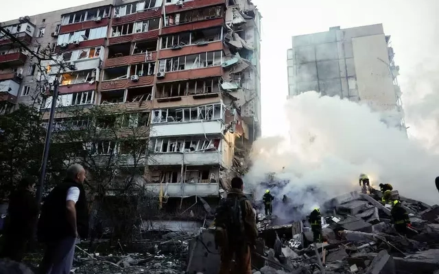 Thủ đô Ukraine 'rung chuyển' vì tên lửa, máy bay không người lái Nga
