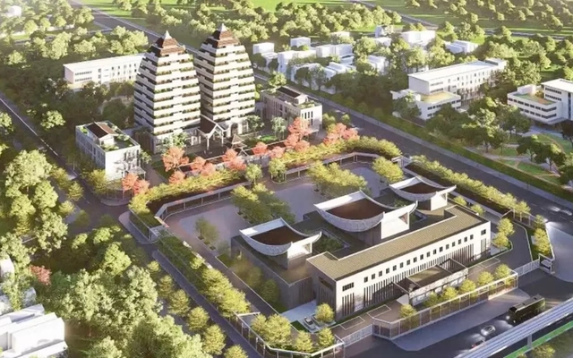 Hiện trạng khu đất làm nhà tang lễ với 2 tòa tháp giữa trung tâm Hà Nội