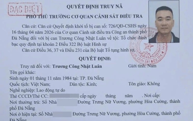 Truy nã đặc biệt “ông trùm” Trương Công Nhật Luân, truy vết dòng tiền hơn 350 tỷ đồng