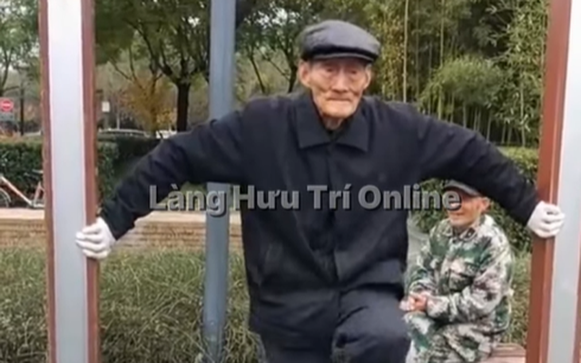 Cụ ông gần trăm tuổi biểu diễn "khinh công" khiến ai cũng phải thán phục